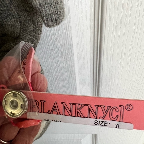 BlankNYC Gray Hooded Cardigan Sweater Coat Pockets - Picture 7 of 8